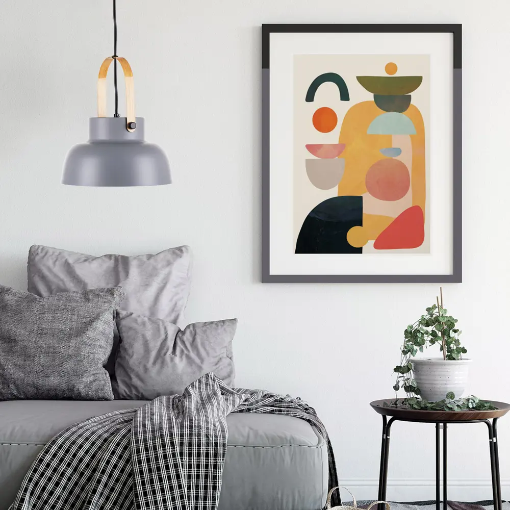 Фото 9 Подвесной светильник Lumin Arte PL04, 1 лампа, 4 м², цвет серый металлик Фото 9 Подвесной светильник Lumin Arte PL04, 1 лампа, 4 м², цвет серый металлик