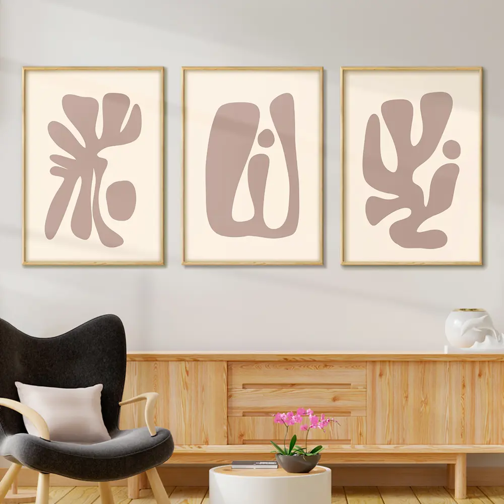 Фото Набор постеров 28 картин "Розовая абстракция на бежевом фоне" 40x30 см, 3 шт, в тубусе без рамы Фото Набор постеров 28 картин "Розовая абстракция на бежевом фоне" 40x30 см, 3 шт, в тубусе без рамы