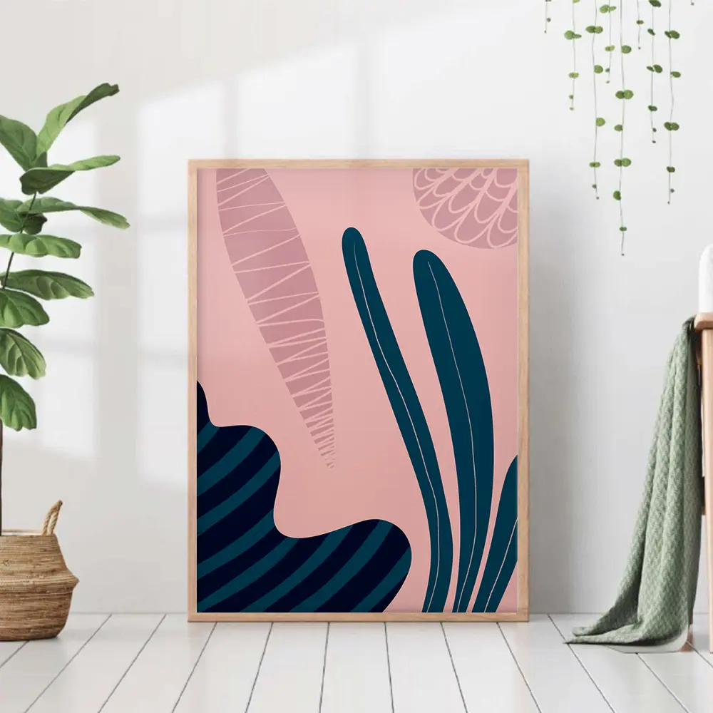 Фото Постер 28 картин "Абстракция зеленые листья на розовом" 70x50 см, в тубусе без рамы Фото Постер 28 картин "Абстракция зеленые листья на розовом" 70x50 см, в тубусе без рамы