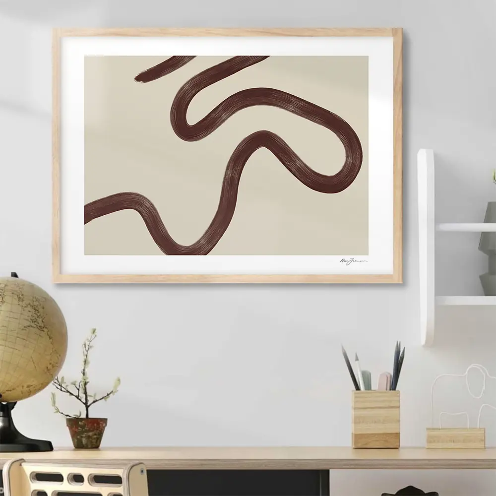 Фото Постер 28 картин "Абстракция изогнутая линия" 50x40 см, в тубусе без рамы