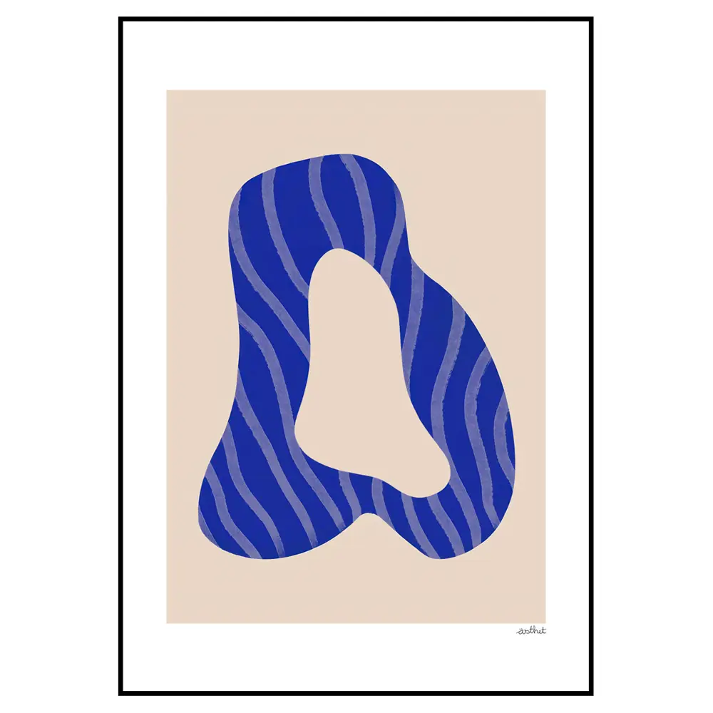 Фото 2 Постер 28 картин "Абстракция синяя форма на бежевом фоне" 70x50 см Фото 2 Постер 28 картин "Абстракция синяя форма на бежевом фоне" 70x50 см