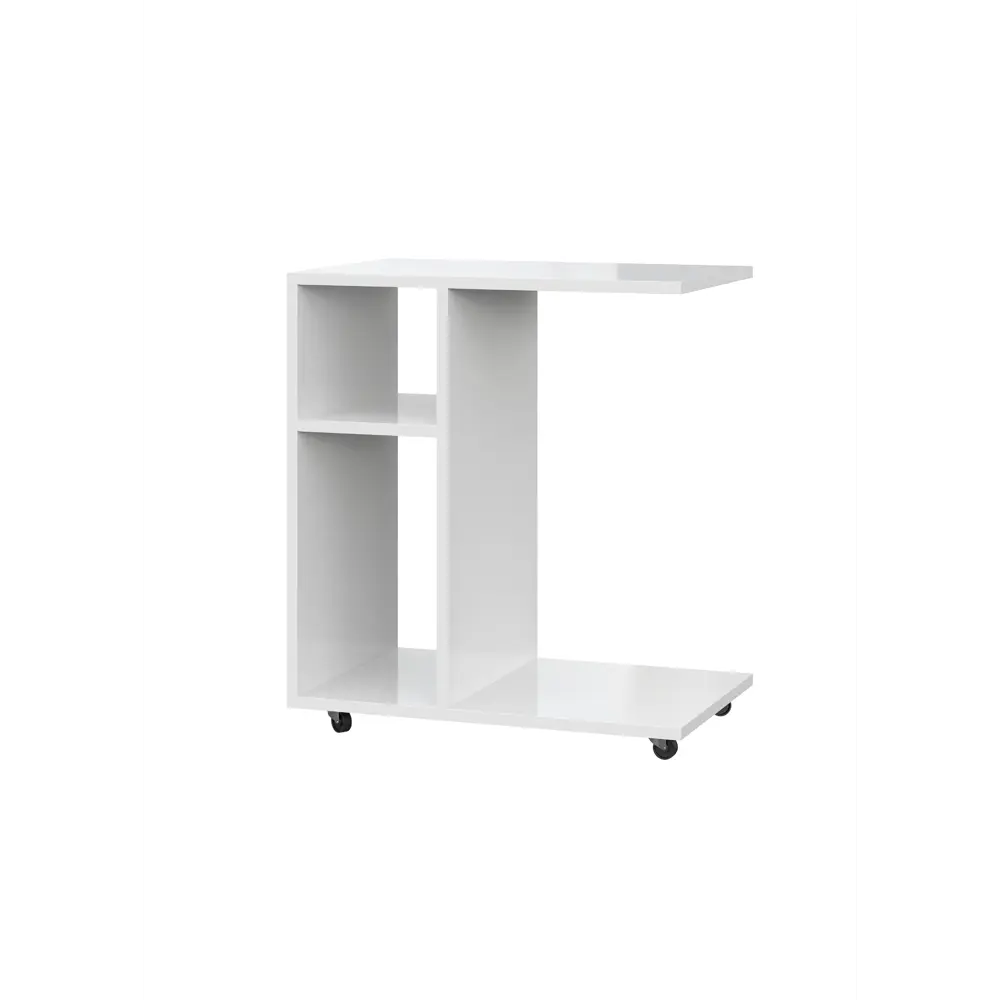 Фото Журнальный столик прямоугольный Nn-мебель 35x55x62 см Белый глянец