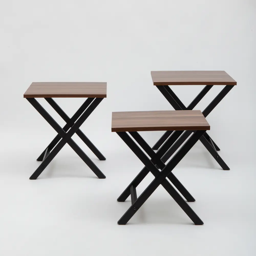 Фото 2 Комплект журнальных столиков Ismat Decor Kiraz Metal Zigon Sehpa коричневый Фото 2 Комплект журнальных столиков Ismat Decor Kiraz Metal Zigon Sehpa коричневый