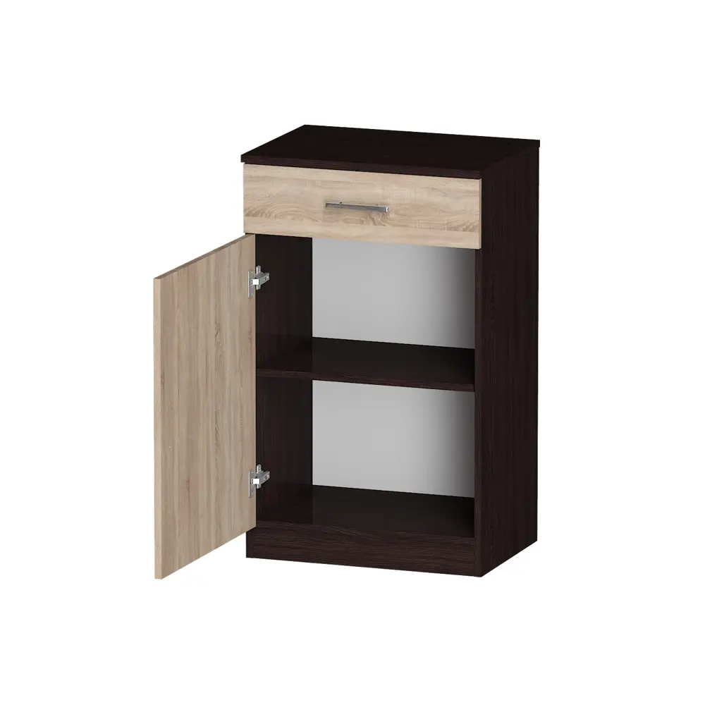 Фото 2 Тумба офисная Furnistyle ЛТ-01 55x90x40 см 1 ящик ЛДСП цвет венге/дуб сонома Фото 2 Тумба офисная Furnistyle ЛТ-01 55x90x40 см 1 ящик ЛДСП цвет венге/дуб сонома