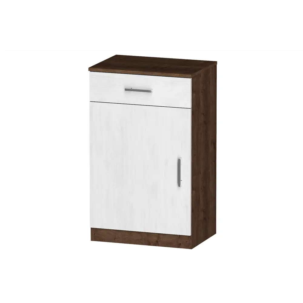 Фото Тумба офисная Furnistyle ЛТ-01 55x90x40 см 1 ящик ЛДСП цвет дуб коричневый табак/светлое дерево Фото Тумба офисная Furnistyle ЛТ-01 55x90x40 см 1 ящик ЛДСП цвет дуб коричневый табак/светлое дерево