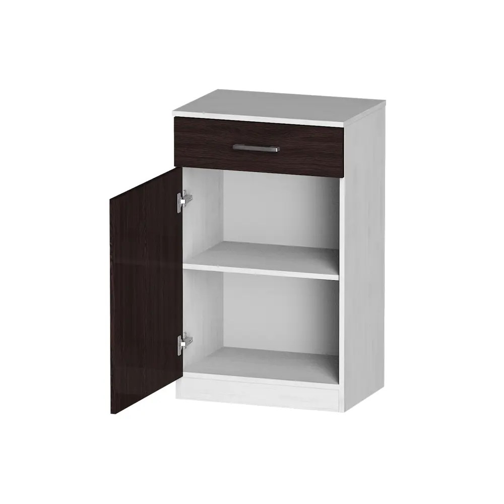 Фото 2 Тумба офисная Furnistyle ЛТ-01 55x90x40 см 1 ящик ЛДСП цвет светлое дерево/венге Фото 2 Тумба офисная Furnistyle ЛТ-01 55x90x40 см 1 ящик ЛДСП цвет светлое дерево/венге