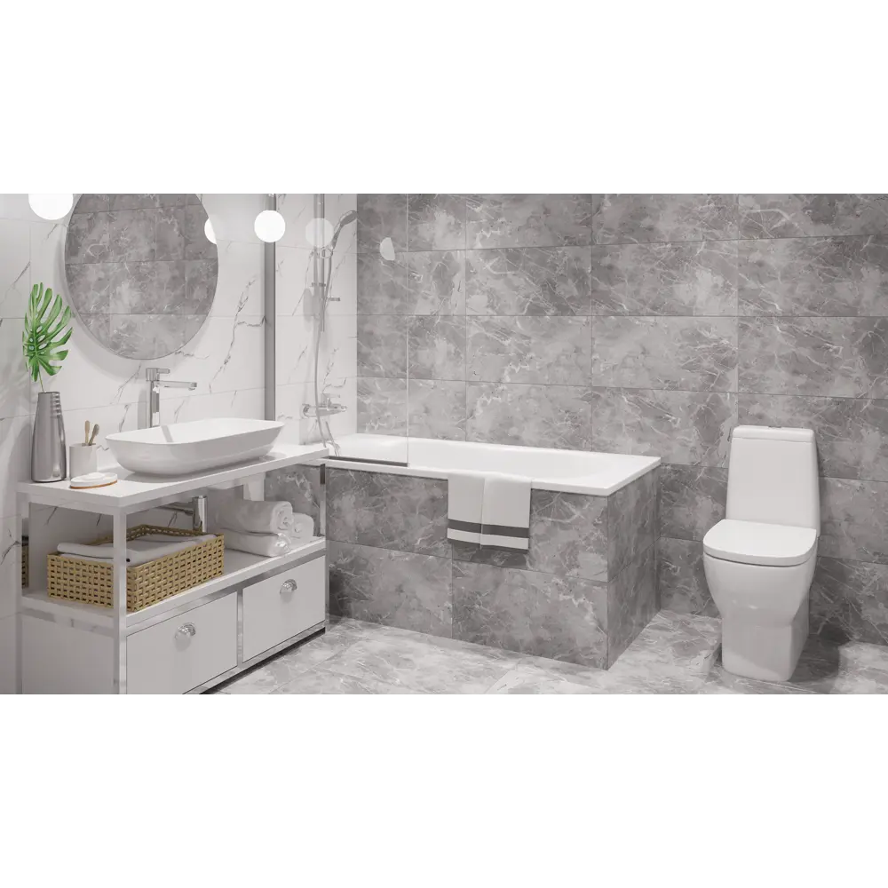 Фото 5 Керамогранит Grasaro Softmarble 30x60 см 1.08 м² лаппатированный цвет серый Фото 5 Керамогранит Grasaro Softmarble 30x60 см 1.08 м² лаппатированный цвет серый