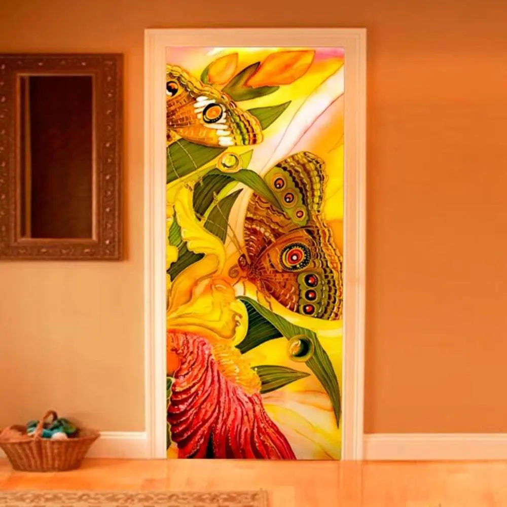Фото 2 Наклейка для дверей и мебели Wallfix "Бабочка на цветах" 95x220 см, W105 Фото 2 Наклейка для дверей и мебели Wallfix "Бабочка на цветах" 95x220 см, W105