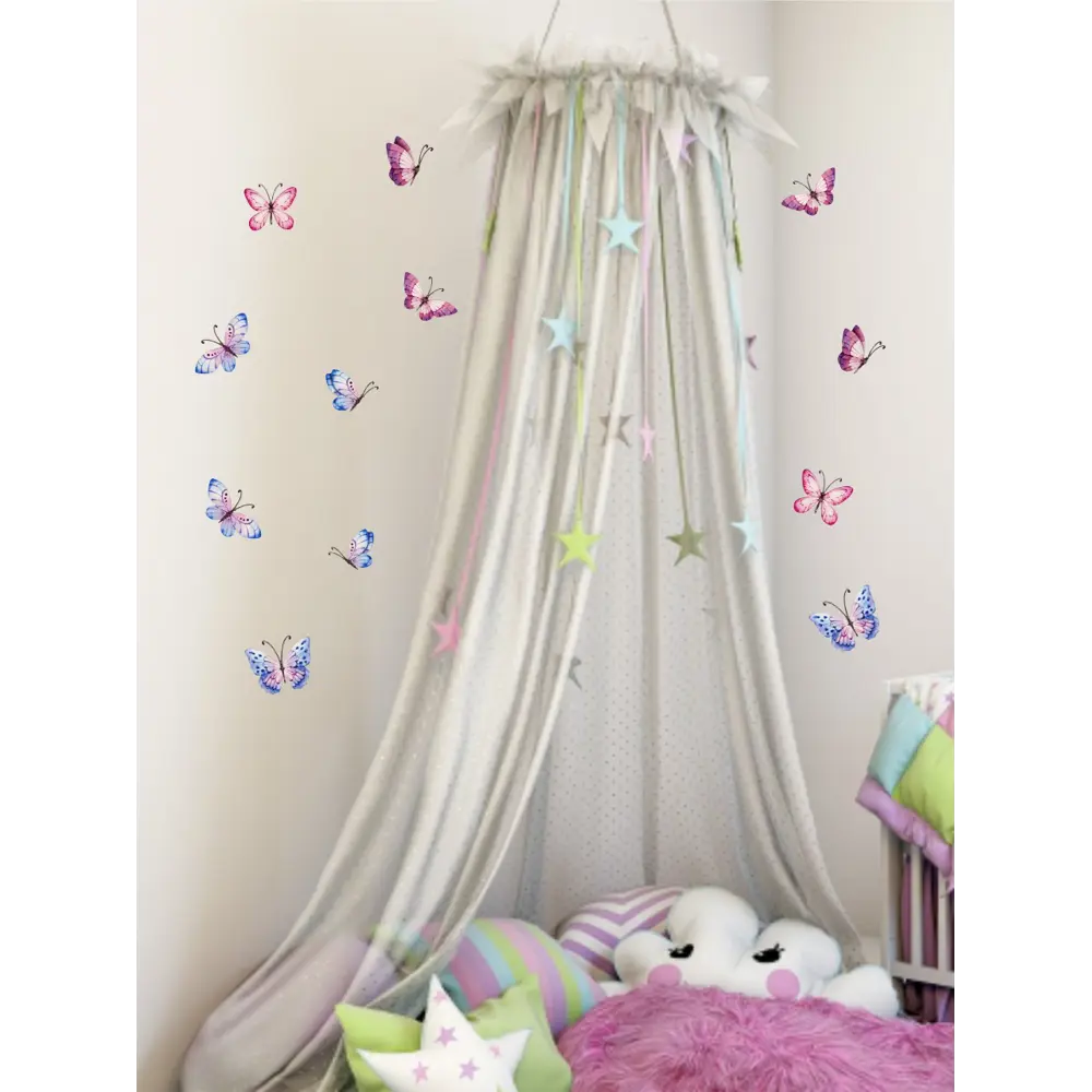 Фото 2 Интерьерная наклейка Lisadecor-shop S0317 Бабочки розовые, сиреневые, 40x50 см, 1 шт Фото 2 Интерьерная наклейка Lisadecor-shop S0317 Бабочки розовые, сиреневые, 40x50 см, 1 шт