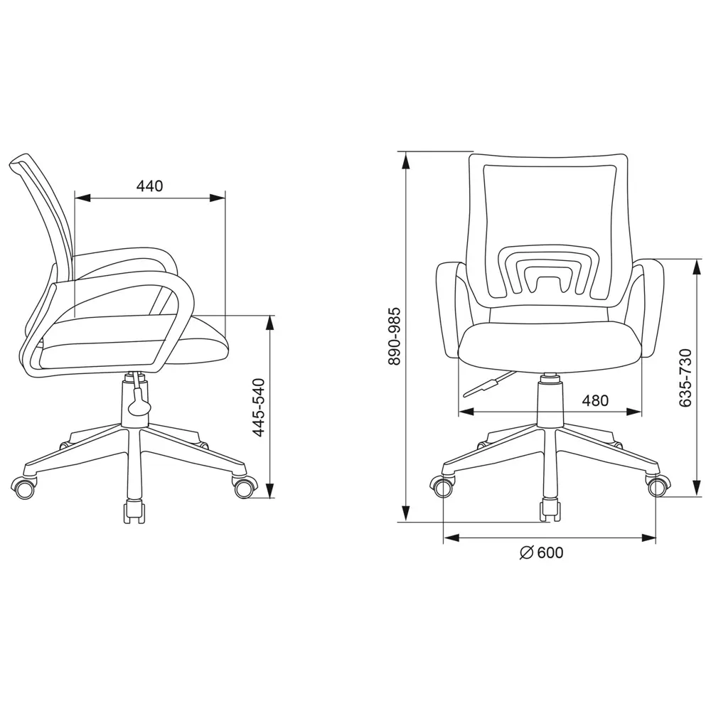 Фото 5 Офисное кресло Бюрократ Ch-w695nlt/tw-12 текстиль цвет розовый Фото 5 Офисное кресло Бюрократ Ch-w695nlt/tw-12 текстиль цвет розовый