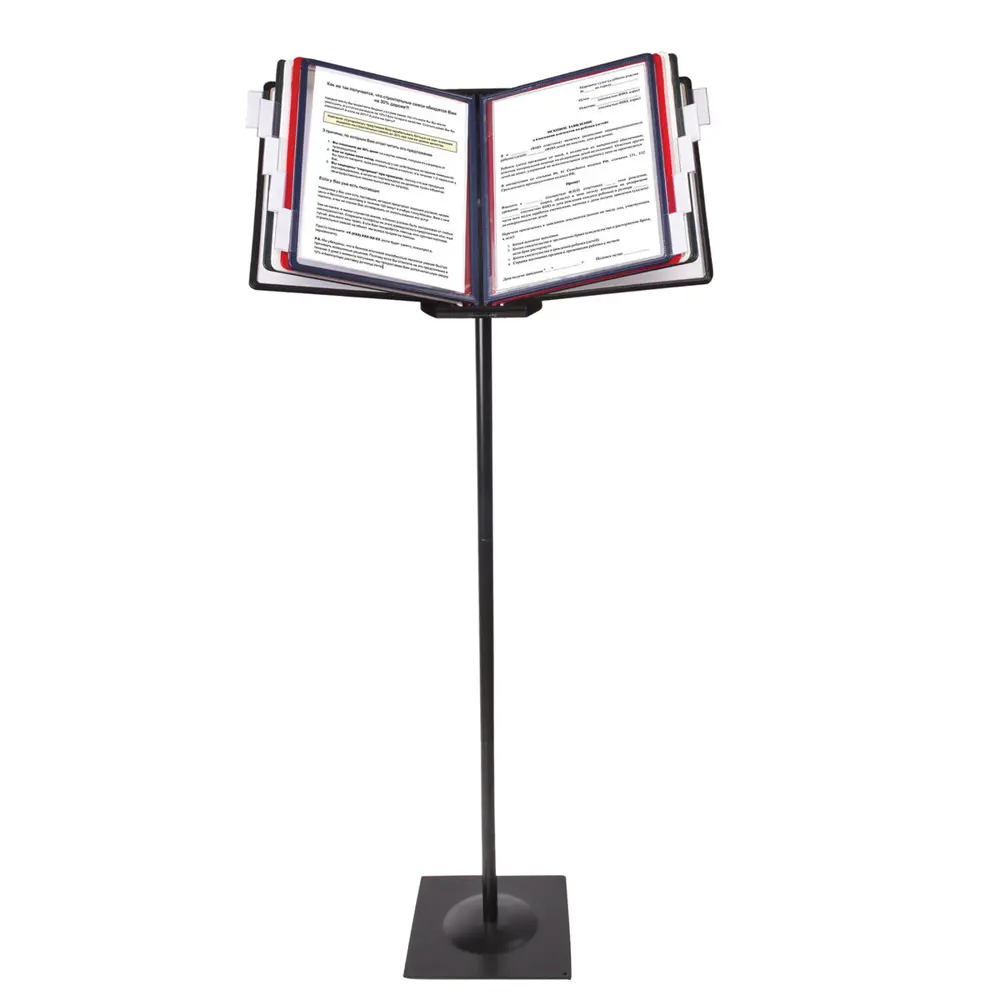 Фото 4 Демосистема напольная металлическая Brauberg Solid 236723 с 10 цветными панелями А4, черная Фото 4 Демосистема напольная металлическая Brauberg Solid 236723 с 10 цветными панелями А4, черная