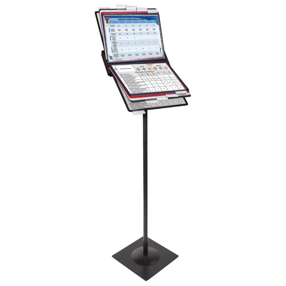 Фото 3 Демосистема напольная металлическая Brauberg Solid 236723 с 10 цветными панелями А4, черная Фото 3 Демосистема напольная металлическая Brauberg Solid 236723 с 10 цветными панелями А4, черная