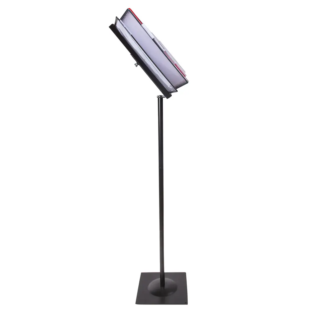 Фото 2 Демосистема напольная металлическая Brauberg Solid 236723 с 10 цветными панелями А4, черная Фото 2 Демосистема напольная металлическая Brauberg Solid 236723 с 10 цветными панелями А4, черная