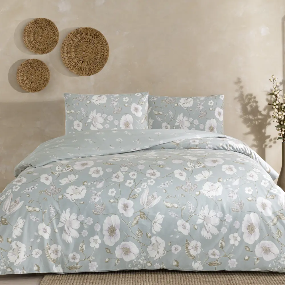 Фото Комплект постельного белья TAC tntc1391, евро, ранфорс цвет зеленый Фото Комплект постельного белья TAC tntc1391, евро, ранфорс цвет зеленый