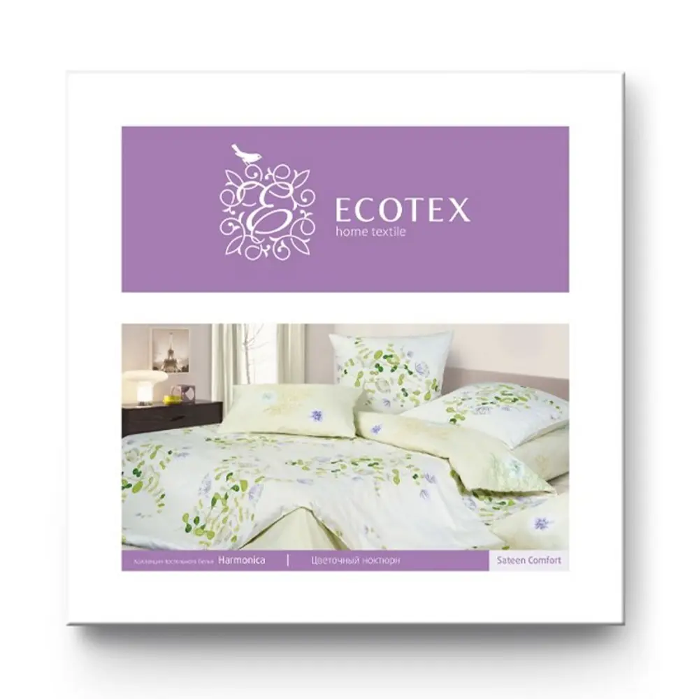 Фото 4 Комплект постельного белья Ecotex Гармоника Цветочный ноктюрн полутораспальный, сатин цвет бежевый Фото 4 Комплект постельного белья Ecotex Гармоника Цветочный ноктюрн полутораспальный, сатин цвет бежевый