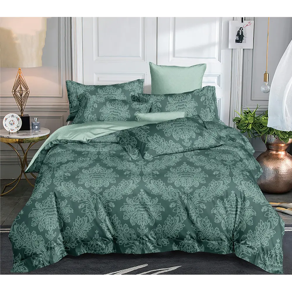 Фото Комплект постельного белья Home Mercury Малахит 28021, двуспальный, поплин, разноцветный Фото Комплект постельного белья Home Mercury Малахит 28021, двуспальный, поплин, разноцветный