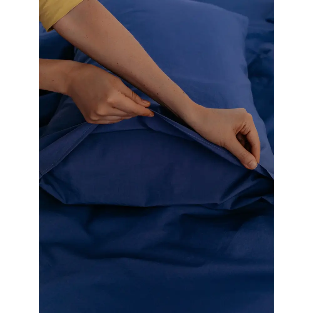 Фото 3 Комплект постельного белья GoodNight Wash Cotton евро (с нав. 50x70) хлопок цвет синий Фото 3 Комплект постельного белья GoodNight Wash Cotton евро (с нав. 50x70) хлопок цвет синий