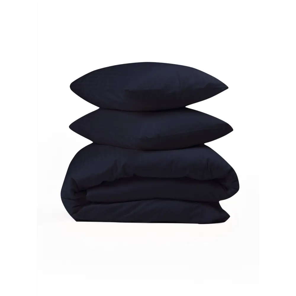 Фото Комплект постельного белья GoodNight Страйп-сатин полутораспальный (с нав. 50x70) хлопок цвет черный