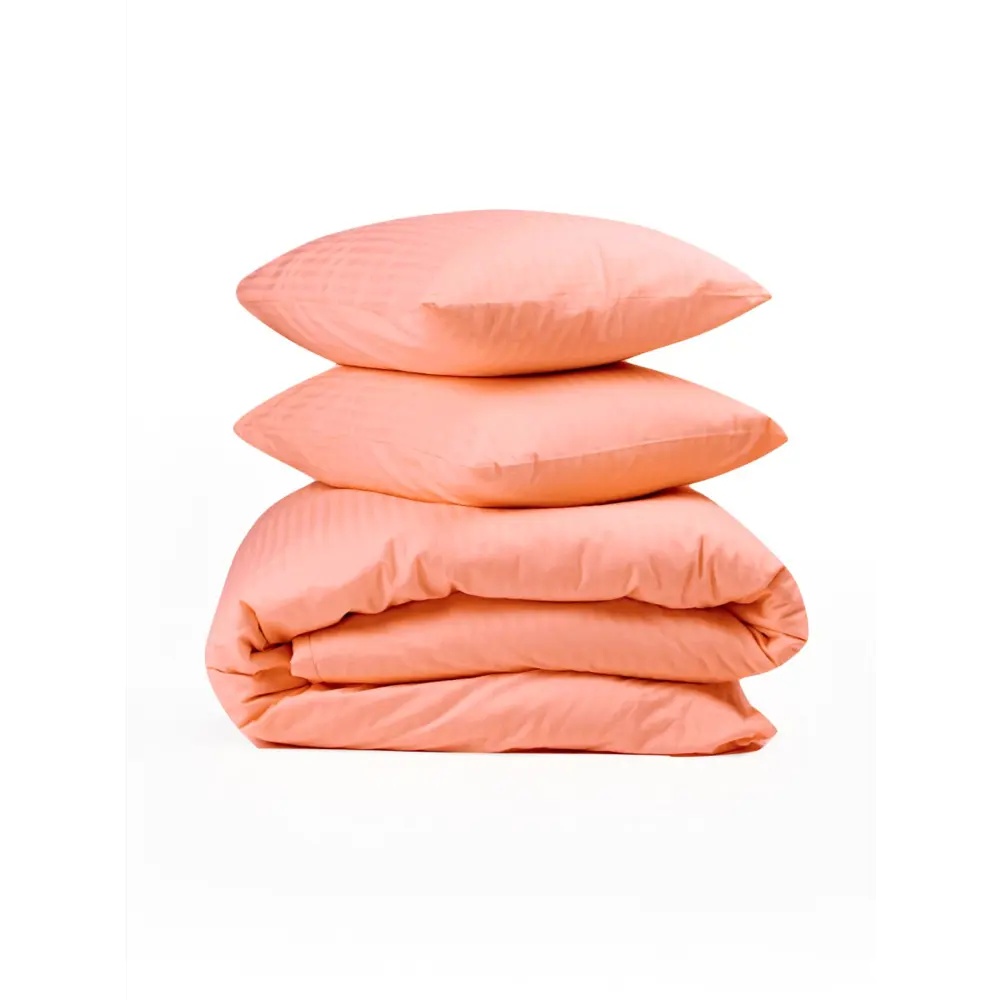 Фото Комплект постельного белья GoodNight Страйп-сатин евро (с нав. 50x70) хлопок цвет персик Фото Комплект постельного белья GoodNight Страйп-сатин евро (с нав. 50x70) хлопок цвет персик