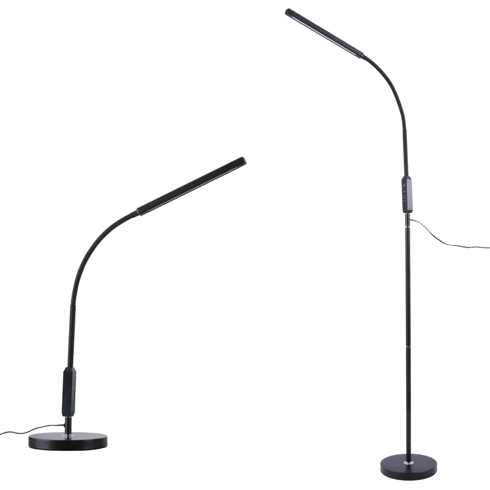 Фото Торшер светодиодный UNIEL ULM-T619 10W/3000-6500K/DIM BLACK изменение оттенков белого цвет черный Фото Торшер светодиодный UNIEL ULM-T619 10W/3000-6500K/DIM BLACK изменение оттенков белого цвет черный