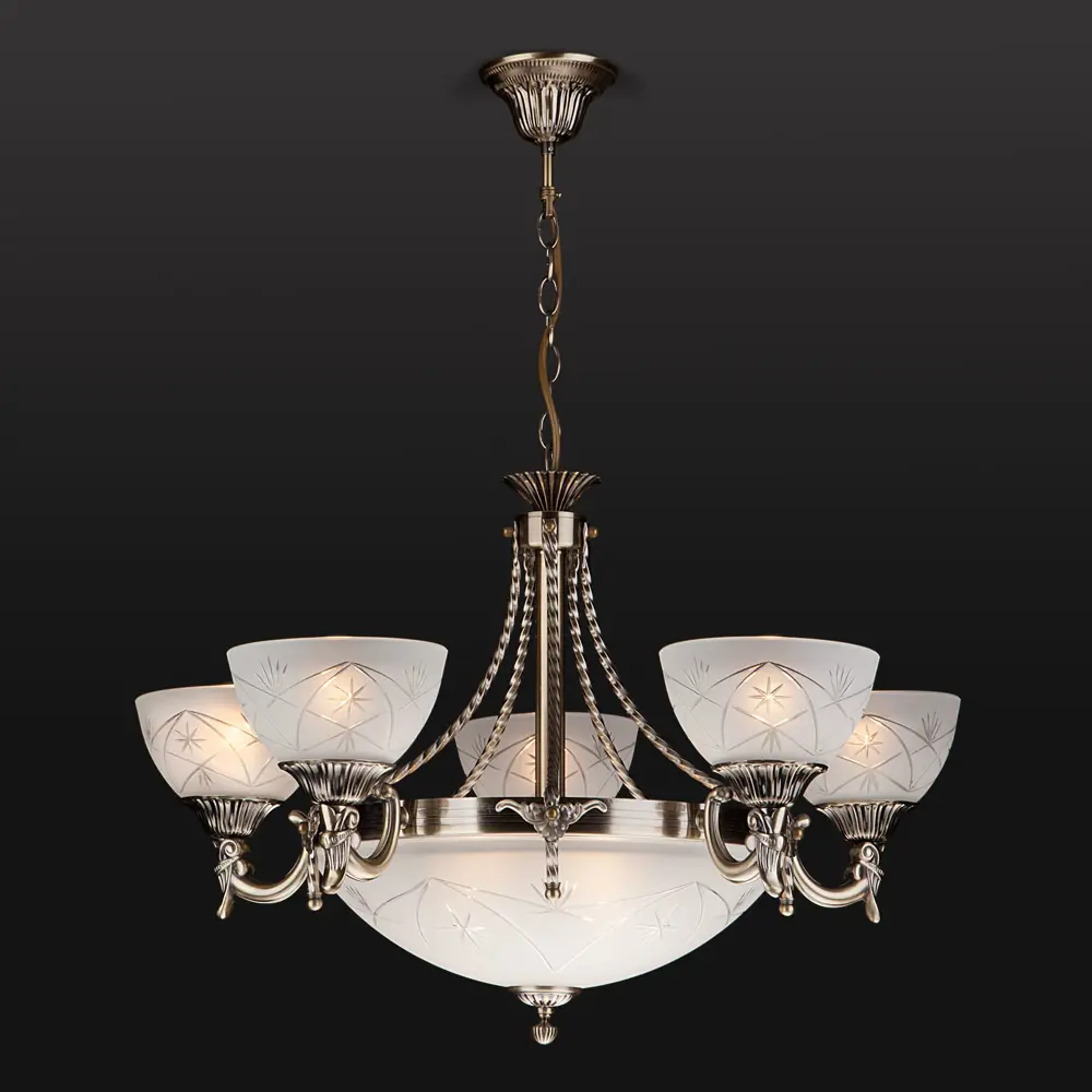 Фото 2 Классическая люстра EUROSVET 60006/8 античная бронза Фото 2 Классическая люстра EUROSVET 60006/8 античная бронза