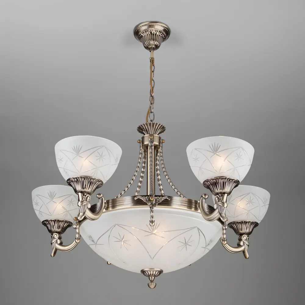 Фото 3 Классическая люстра EUROSVET 60006/8 античная бронза Фото 3 Классическая люстра EUROSVET 60006/8 античная бронза