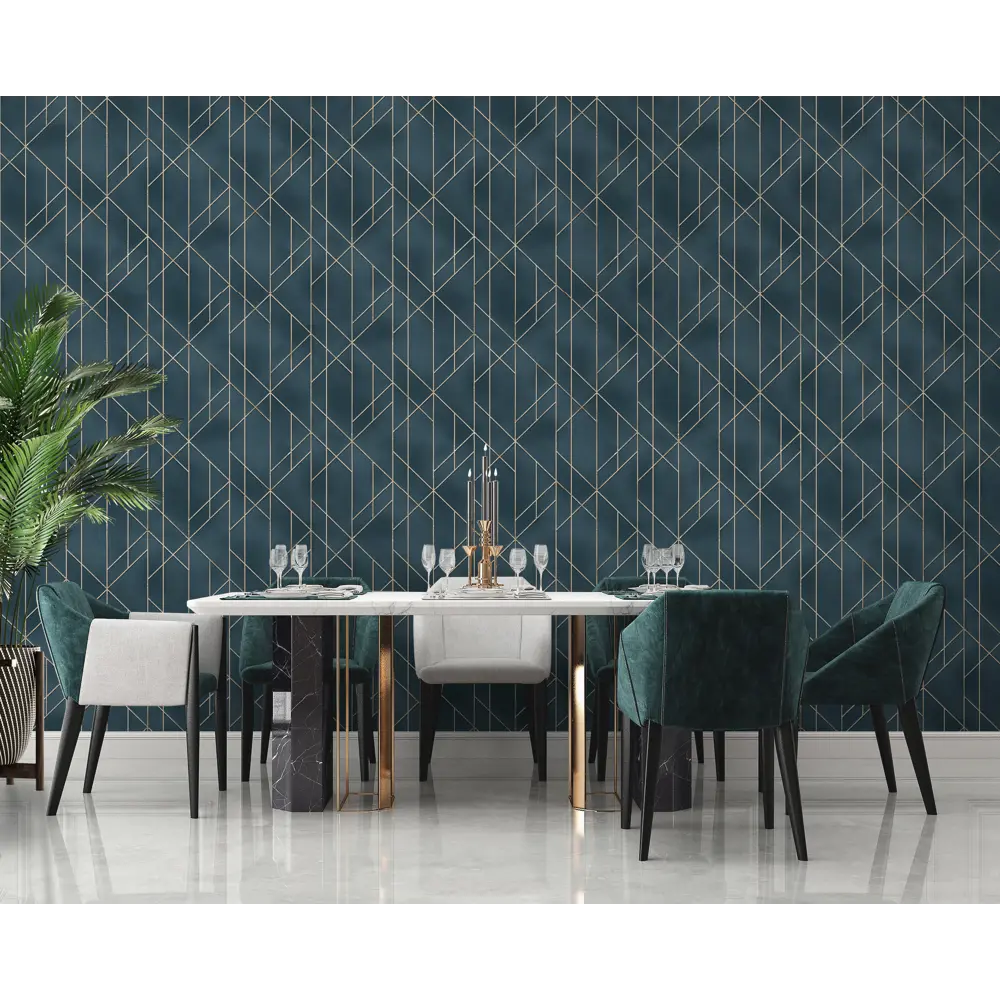 Фото 5 Обои флизелиновые Wallsecret Contour синие 1.06 м 8739-29 Фото 5 Обои флизелиновые Wallsecret Contour синие 1.06 м 8739-29