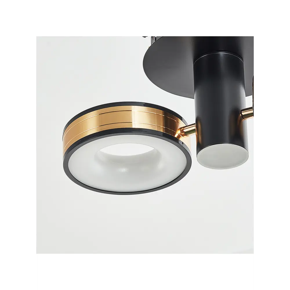 Фото 8 Светильник потолочный светодиодный Arte Perfetto Luce LED 3327.401-2R-380.H160.LED40.Bk.G 6 м² цвет черный/золото Фото 8 Светильник потолочный светодиодный Arte Perfetto Luce LED 3327.401-2R-380.H160.LED40.Bk.G 6 м² цвет черный/золото
