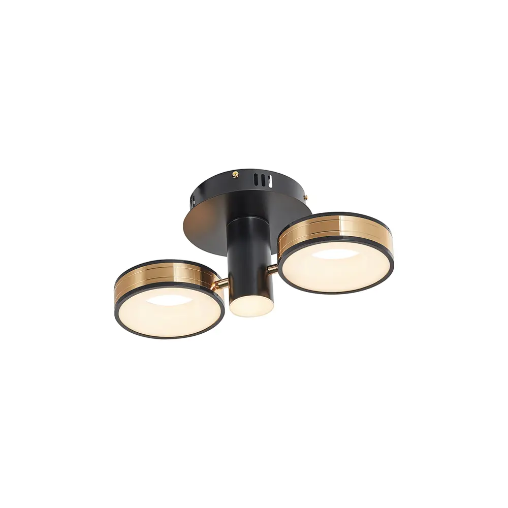 Фото 5 Светильник потолочный светодиодный Arte Perfetto Luce LED 3327.401-2R-380.H160.LED40.Bk.G 6 м² цвет черный/золото Фото 5 Светильник потолочный светодиодный Arte Perfetto Luce LED 3327.401-2R-380.H160.LED40.Bk.G 6 м² цвет черный/золото