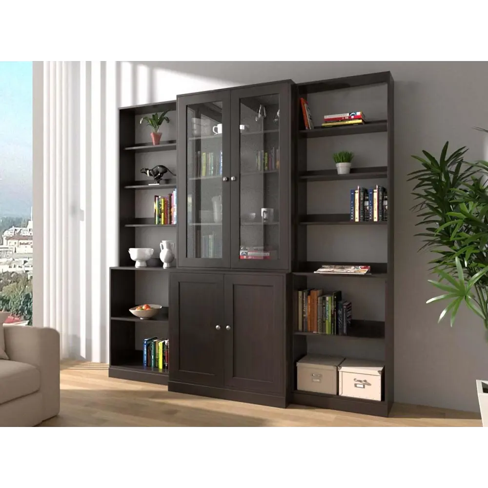 Фото Книжный шкаф-стеллаж Adeta Хавста 14 203x212x47 см ЛДСП цвет коричневый Фото Книжный шкаф-стеллаж Adeta Хавста 14 203x212x47 см ЛДСП цвет коричневый