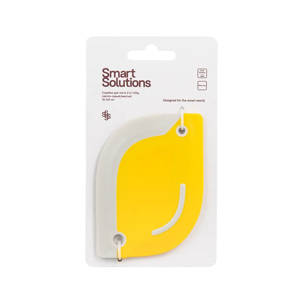 Фото 3 Скребок для теста 2 в 1 Hilly 10.7x8 см светло-серый/желтый Фото 3 Скребок для теста 2 в 1 Hilly 10.7x8 см светло-серый/желтый