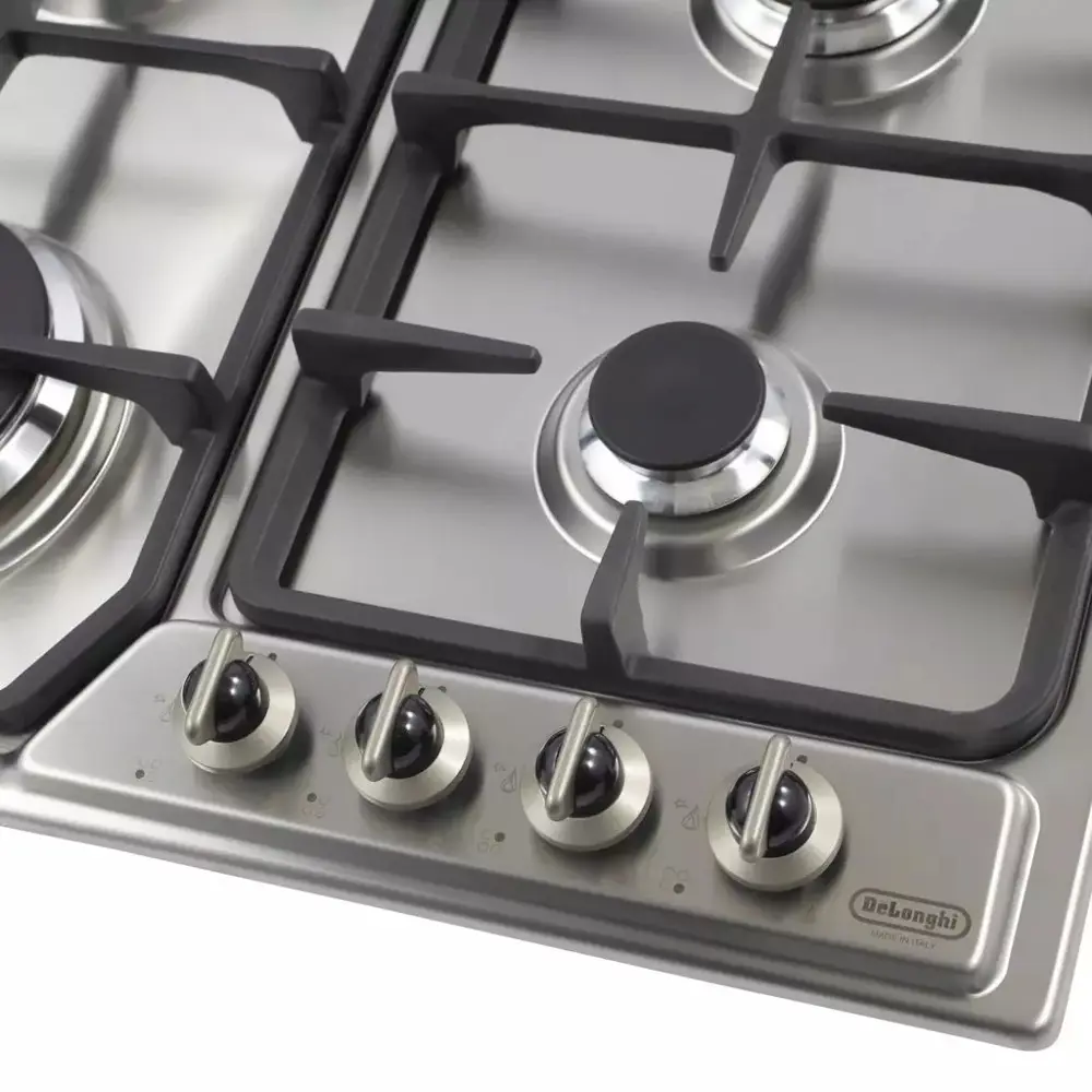 Фото 4 Газовая варочная панель Delonghi HF 46 ASDV GU 58 см 4 конфорки цвет серебряный Фото 4 Газовая варочная панель Delonghi HF 46 ASDV GU 58 см 4 конфорки цвет серебряный