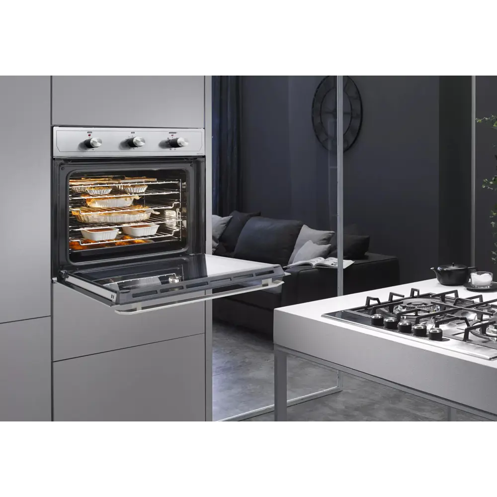 Фото 4 Многофункциональный встраиваемый духовой шкаф Delonghi Slm 50 rus 59.5x56x59.5 см цвет серебристый Фото 4 Многофункциональный встраиваемый духовой шкаф Delonghi Slm 50 rus 59.5x56x59.5 см цвет серебристый