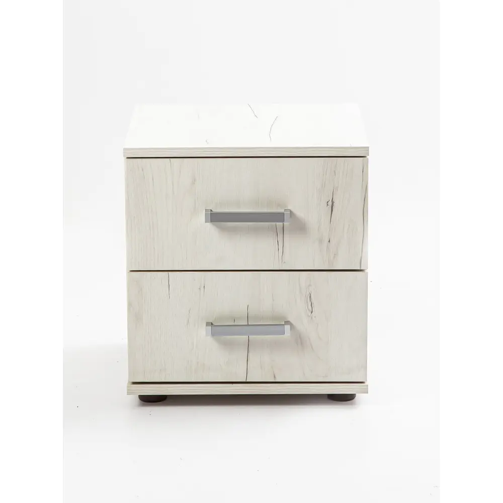 Фото 2 Тумба прикроватная Letta 40x44.5x38.6 см 2 ящика ЛДСП цвет дуб крафт белый Фото 2 Тумба прикроватная Letta 40x44.5x38.6 см 2 ящика ЛДСП цвет дуб крафт белый
