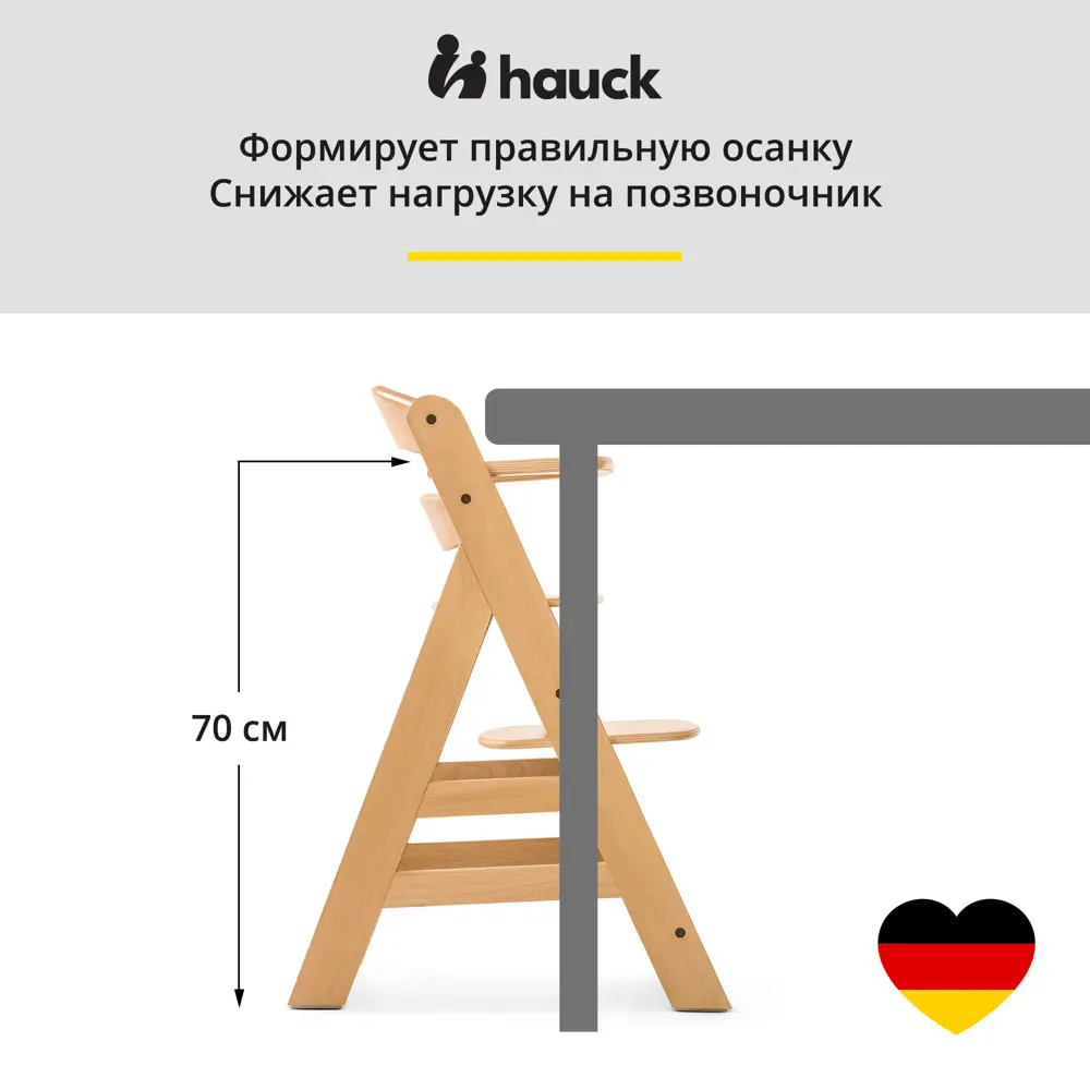 Фото 3 Стул для кормления Hauck Alpha+ цвет коричневый
