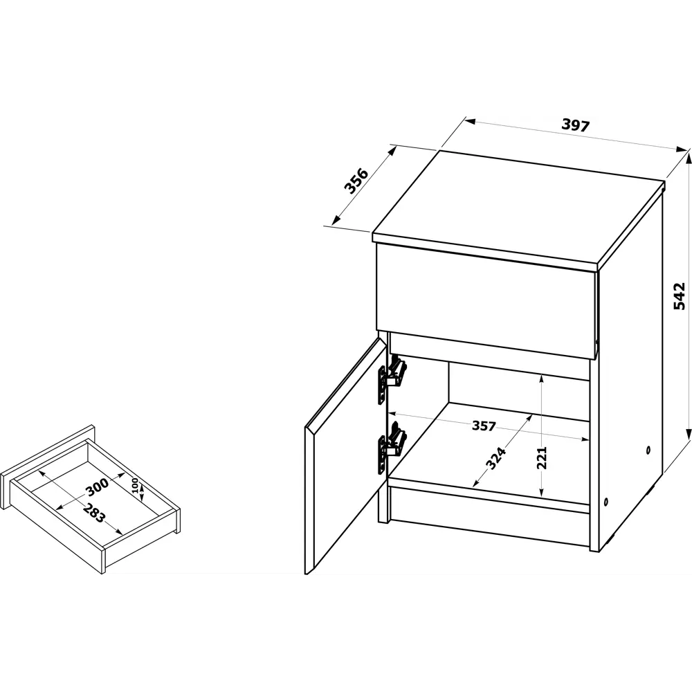 Фото 4 Тумба прикроватная Сокол-т 39.7x54.2x35.6 см 1 ящик ЛДСП цвет белый КТ-02 Белый4 Фото 4 Тумба прикроватная Сокол-т 39.7x54.2x35.6 см 1 ящик ЛДСП цвет белый КТ-02 Белый4
