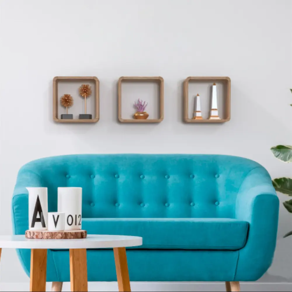 Фото 4 Полка Qwerty 27x27 см дерево цвет натуральный Фото 4 Полка Qwerty 27x27 см дерево цвет натуральный