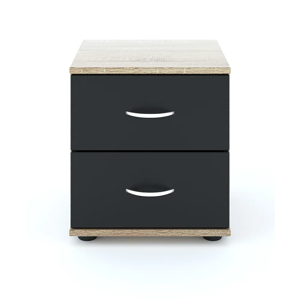 Фото 4 Тумба прикроватная Феликс 40x44.5x38.6 см 2 ящика ЛДСП цвет дуб сонома