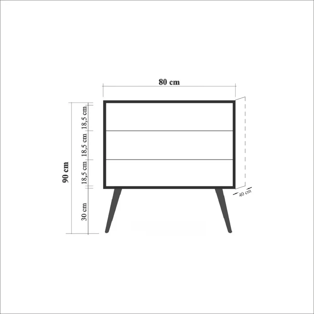 Фото 6 Тумба с выдвижными ящиками Ismat Decor F3 80x89x40 ДСП Фото 6 Тумба с выдвижными ящиками Ismat Decor F3 80x89x40 ДСП