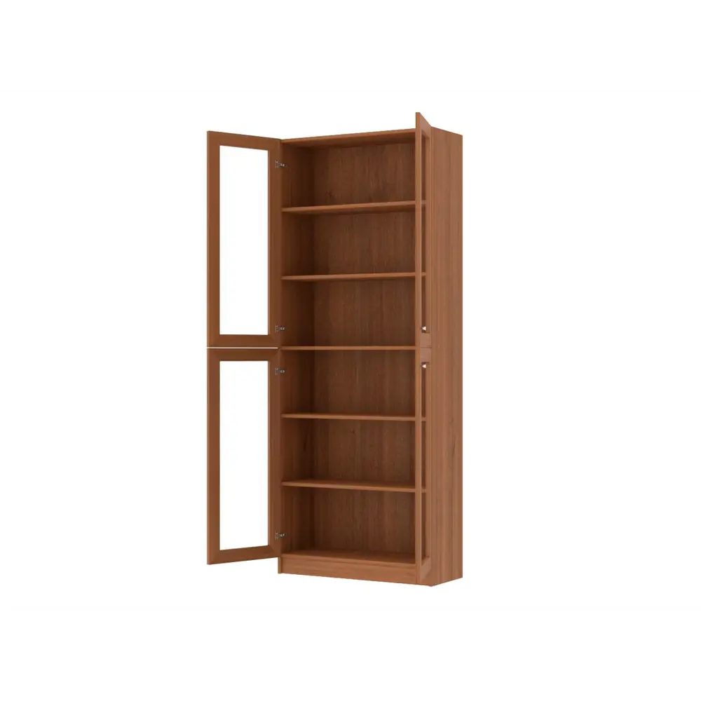 Фото 2 Книжный шкаф-стеллаж Adeta Билли 335 walnut guarneri 80x202x30 см ЛДСП цвет коричневый Фото 2 Книжный шкаф-стеллаж Adeta Билли 335 walnut guarneri 80x202x30 см ЛДСП цвет коричневый