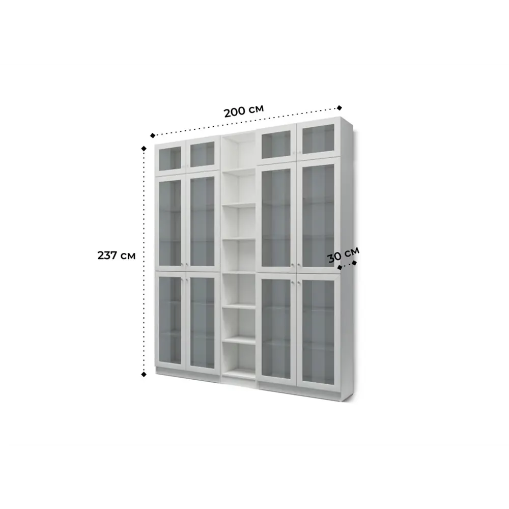 Фото 2 Книжный шкаф-стеллаж Adeta Билли 348 200x237x30 см ЛДСП цвет серый Фото 2 Книжный шкаф-стеллаж Adeta Билли 348 200x237x30 см ЛДСП цвет серый