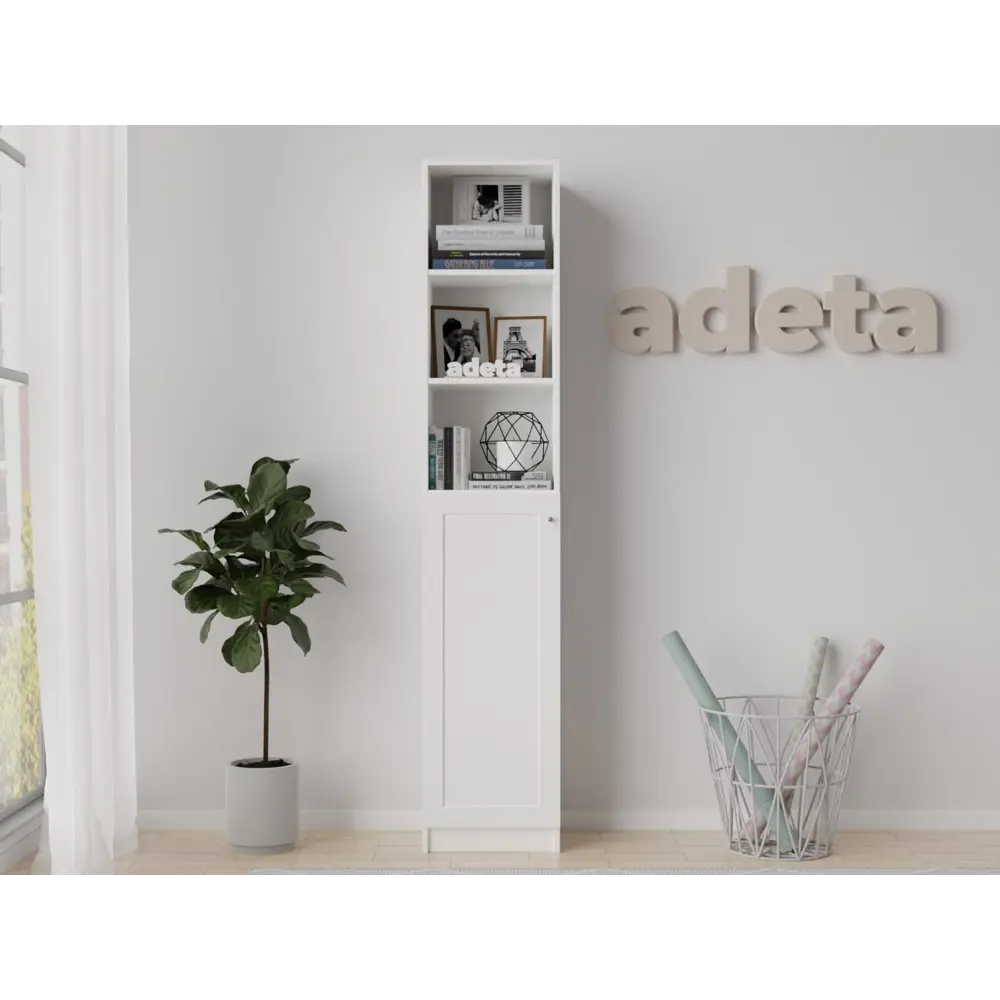 Фото 3 Книжный шкаф-стеллаж Adeta Билли 380 40x202x30 см ЛДСП цвет белый