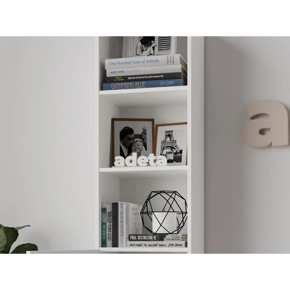 Фото 4 Книжный шкаф-стеллаж Adeta Билли 380 40x202x30 см ЛДСП цвет белый