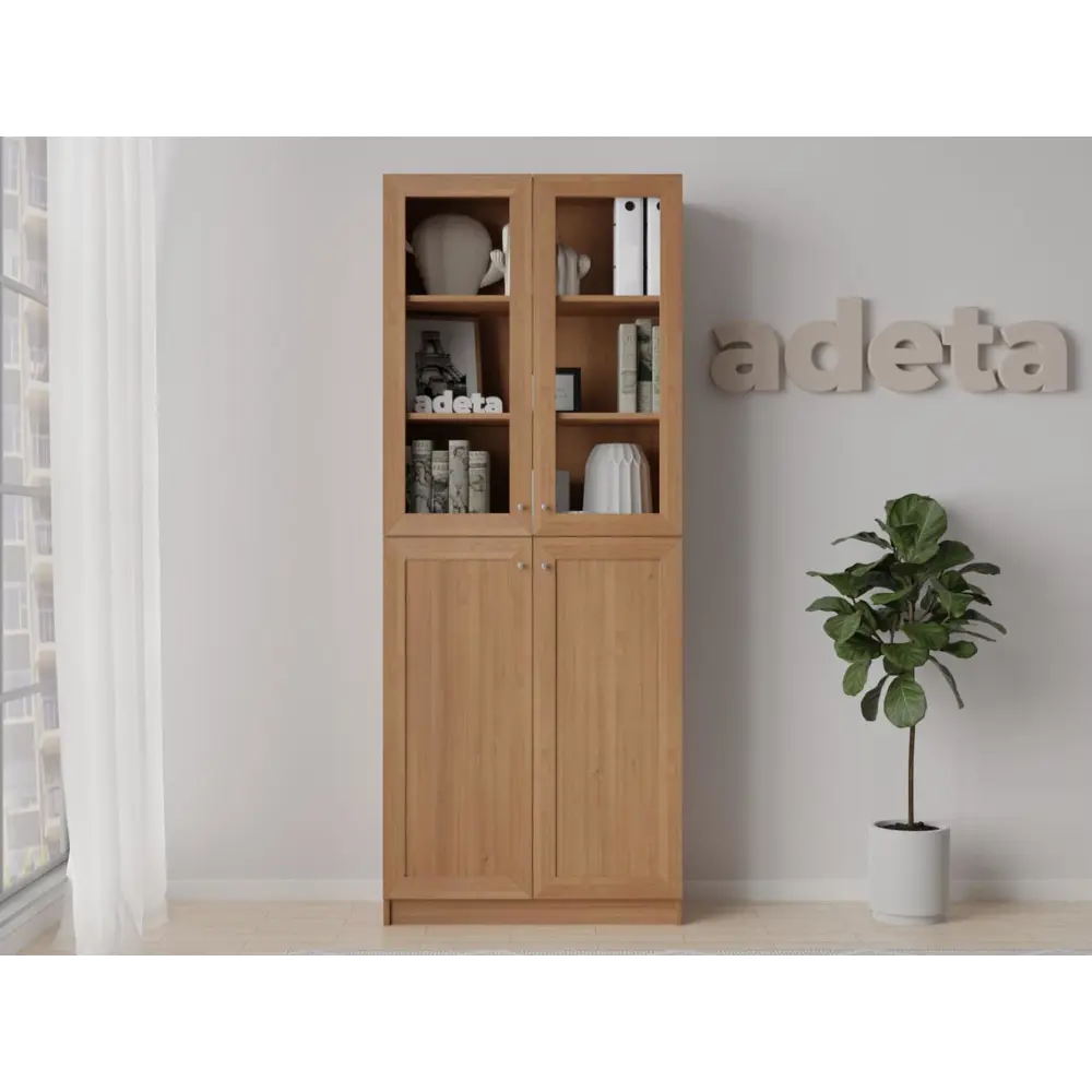 Фото 2 Книжный шкаф-стеллаж Adeta Билли 334 walnut guarneri 80x202x30 см ЛДСП цвет коричневый Фото 2 Книжный шкаф-стеллаж Adeta Билли 334 walnut guarneri 80x202x30 см ЛДСП цвет коричневый