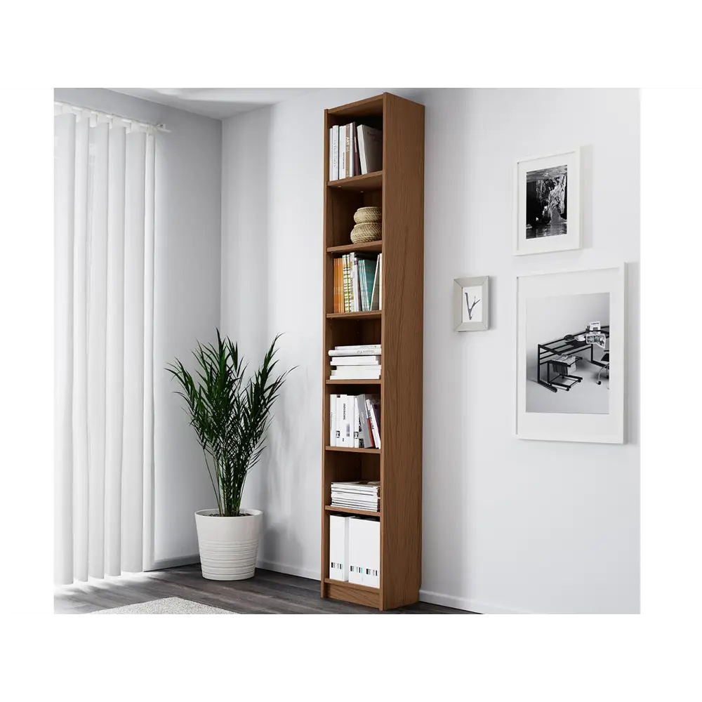 Фото Стеллаж Adeta Билли 121 light brown 40x237x28 см ЛДСП цвет коричневый нагрузка на полку до 10 кг Фото Стеллаж Adeta Билли 121 light brown 40x237x28 см ЛДСП цвет коричневый нагрузка на полку до 10 кг