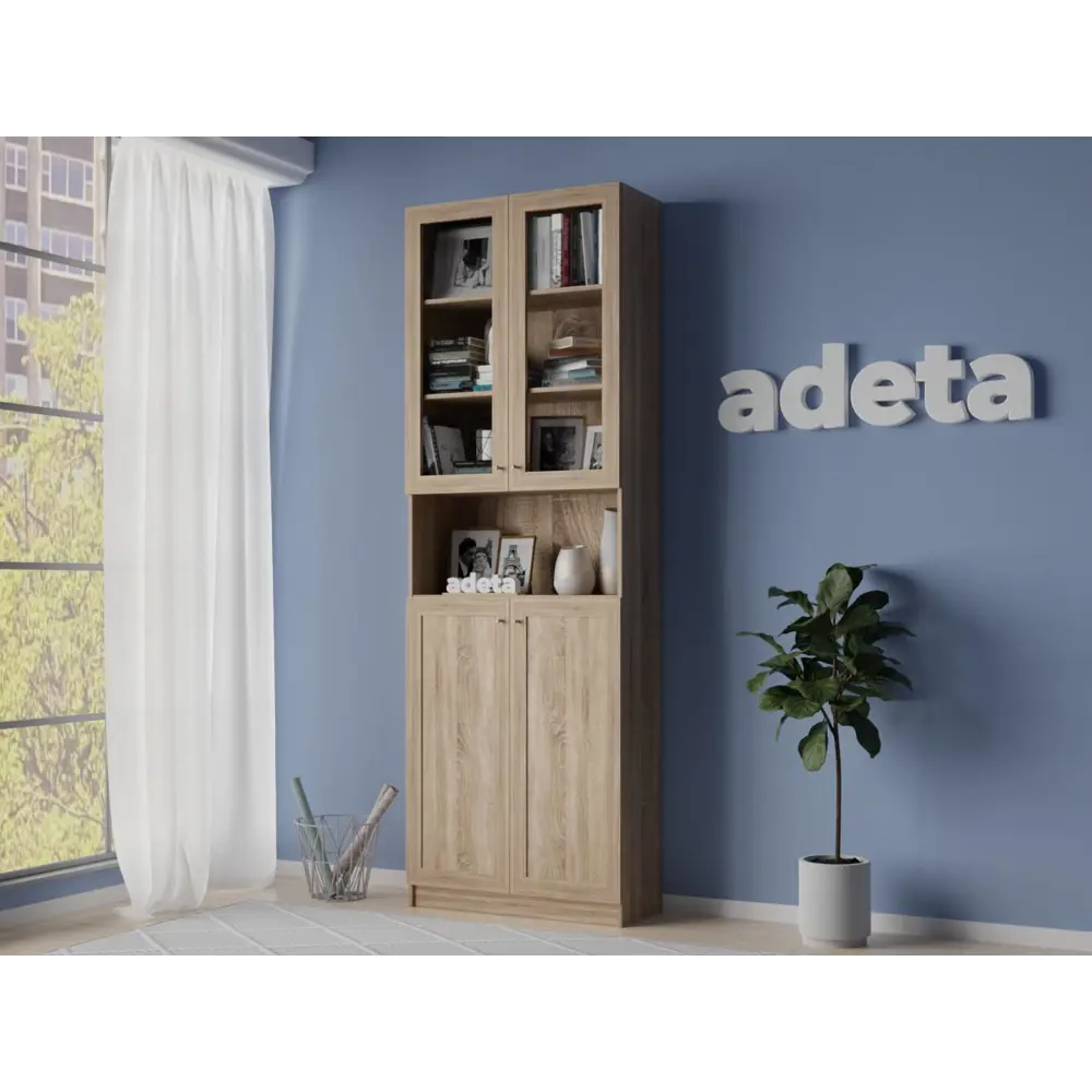 Фото Книжный шкаф-стеллаж Adeta Билли 333 80x237x30 см ЛДСП цвет бежевый Фото Книжный шкаф-стеллаж Adeta Билли 333 80x237x30 см ЛДСП цвет бежевый