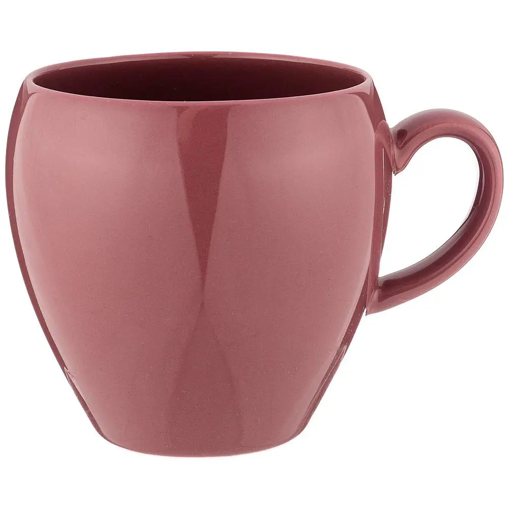 Фото Кружка 450 мл Bronco фарфор цвет бордовый Фото Кружка 450 мл Bronco фарфор цвет бордовый