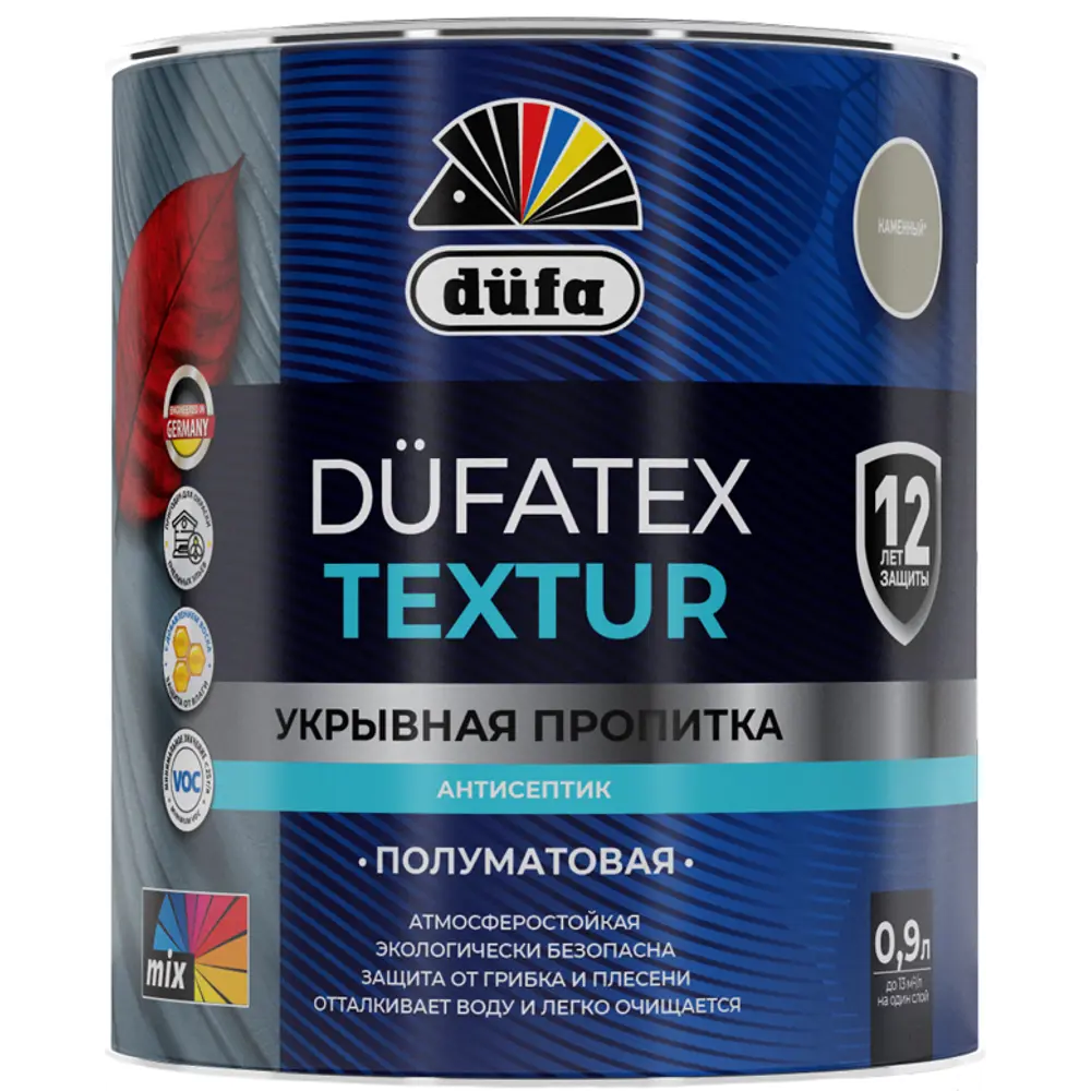Фото Пропитка защитно-декоративная Dufa Textur полуматовая каменная 0.9 л Фото Пропитка защитно-декоративная Dufa Textur полуматовая каменная 0.9 л