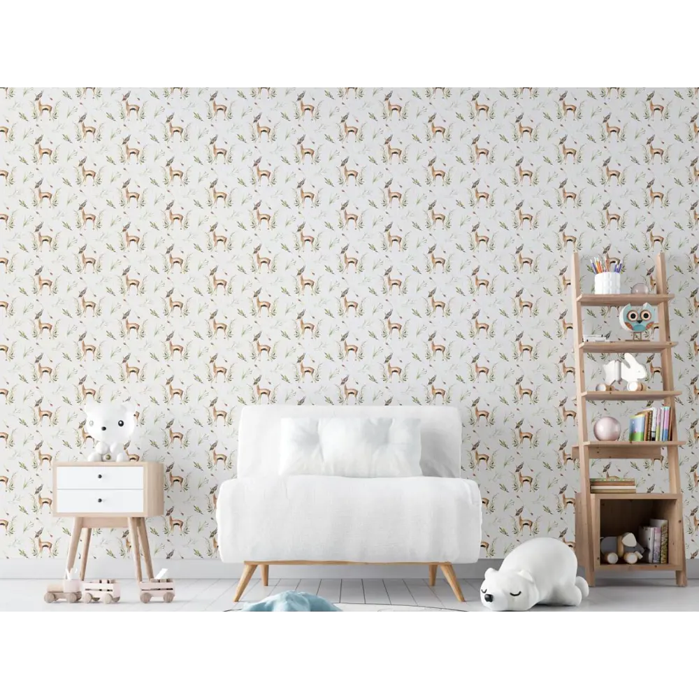 Фото 5 Обои флизелиновые Decoracion Изящная антилопа 1 м светло-серые 7103803-vinil-280x100x4