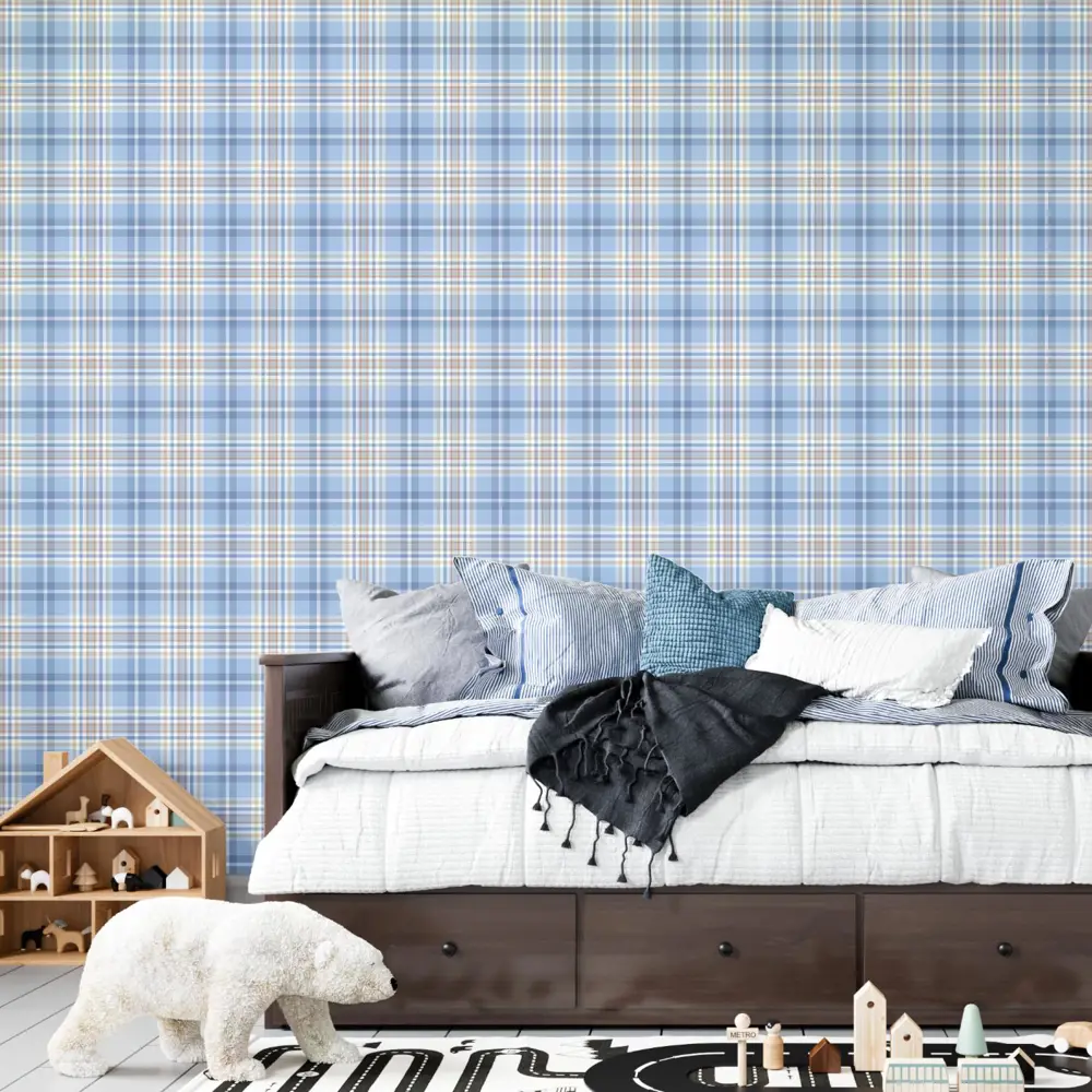 Фото Обои флизелиновые Decoracion Стильная клетка 1 м сине-голубые клетчатые 7070706-vinil-280x100x4 Фото Обои флизелиновые Decoracion Стильная клетка 1 м сине-голубые клетчатые 7070706-vinil-280x100x4